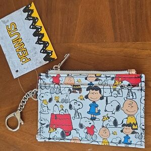 Peanuts Faux Leather Change Purse wallet NWT
